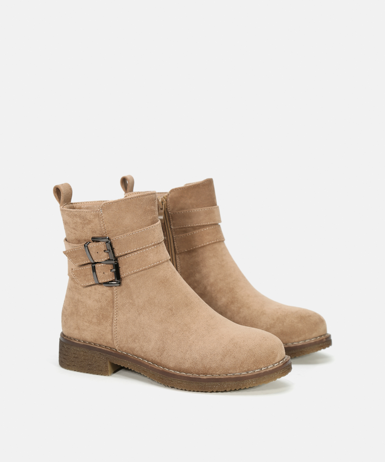 Botines tac&oacute;n doble hebilla image number null